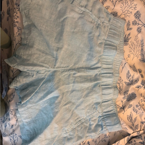 Lilly Pulitzer Pants - Lilly Pulitzer Sky Blue High Waist Shorts linen blend NWOT